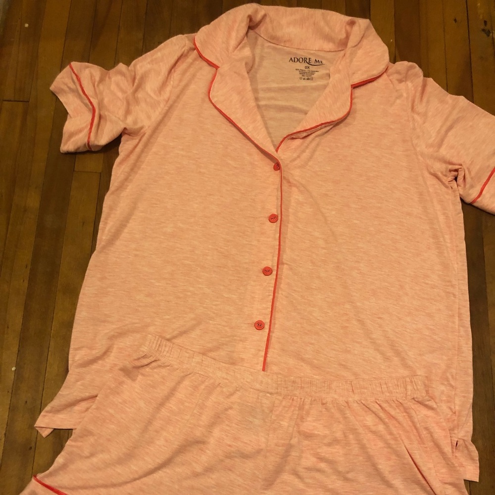 NWOT AdoreMe 0X Pink Pajama Set